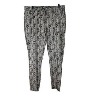 Hue XL Beige Brown Snake Print Slim Pants High Rise Y2K Grunge Stretch